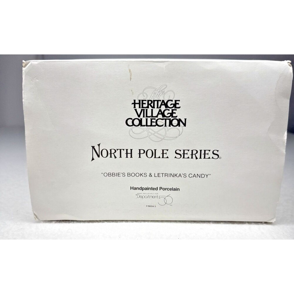 Department 56 Obbie's Books Letrinka's Candy 5624-3 North Pole Village w/Box